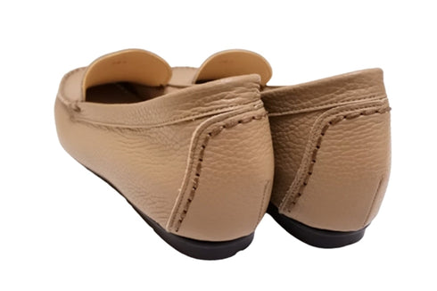 【PRETA flex P1101 オーク】本革レザープレーンモカシンシューズ